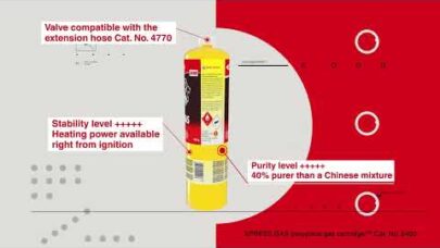 XPRESS GAS propylene gas cartridge Cat. No. 2400